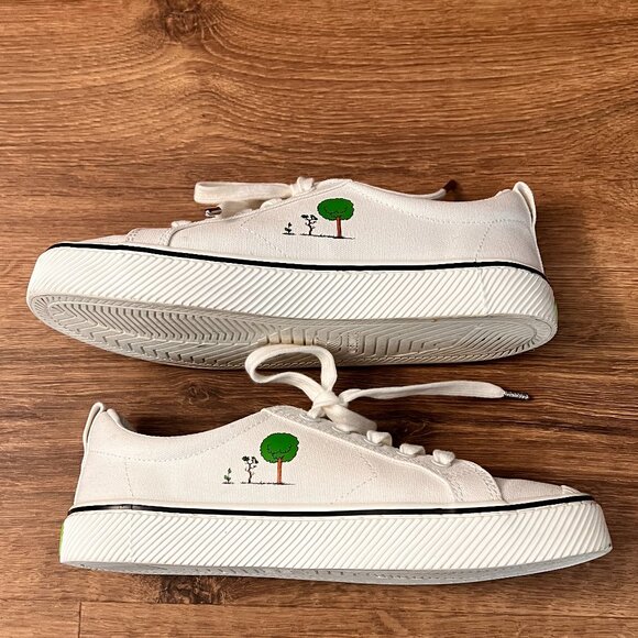 Cariuma X Peanuts Canvas Sneaker Earth Day Special Edition Sz 8 - Picture 13 of 15